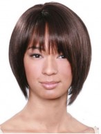 Wholesale Short Straight Full Bang African American Wigs for Women