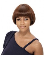 Graceful Short Straight Full Bang African American Wigs for Women