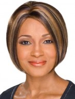Gracefull Short Straight African American Lace Wigs for Women