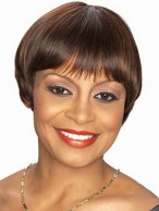Cheap Short Straight Brown African American Wigs