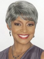 Fancy Short Wavy Gray African American Wigs