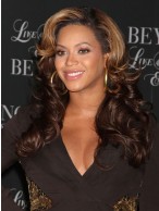Prevailing Long Curly Brown African American Lace Wigs