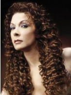 New Fashion Long Curly Brown No Bang African American Lace Wigs