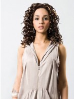 Concise Medium Curly No Bang African American Lace Wigs for Women