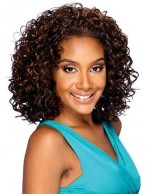 Graceful Medium Curly No Bang African American Lace Wigs for Women