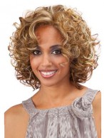 Best Short Curly No Bang African American Lace Wigs for Women 10 Inch