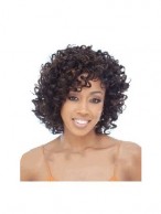 Shining Short Curly No Bang African American Lace Wigs for Women 10 Inch