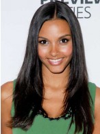 Long Straight Black African American Lace Wigs for Women 18 Inch