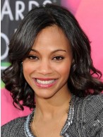 Multi-function Medium Wavy Black African American Lace Wigs for Women 14 Inch