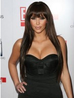 Long 24 Inch Straight Brown African American Wigs