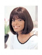 Ancient Short Straight Sepia Full Bang African American Wigs