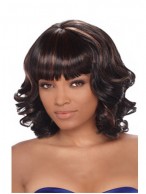 Popurlar Wavy Full Bang African American Wigs for Women