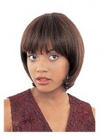 Affordable Short Straight Full Bang African American Wigs for Women 10 Inch