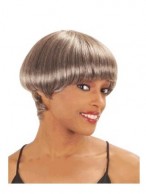 Faddish Short Straight Full Bang African American Wigs for Women 8 Inch