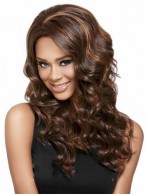 Grand Long Wavy African American Lace Wigs for Women
