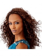 Top-rated Long Wavy Brown No Bang African American Lace Wigs