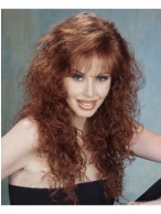 Sexy Long Curly Brown Full Bang African American Wigs