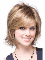 Medium Length Grey Synthetic Wig