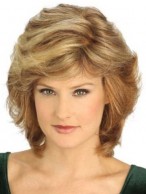 Layered Shag Lace Front Synthetic Grey Wig