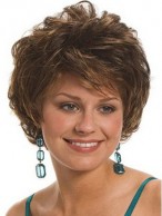 Short Curly Capless Synthetic Wig