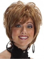 Short Wavy Capless Synthetic Wig