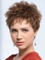 Boy Cut Curly Synthetic Wigs