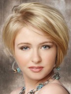 Graceful Short Straight Front Lace Synthetic Wig