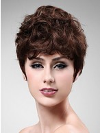 Capless Synthetic Wavy Short Wig