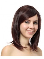 Capless Medium Straight Synthetic Wig