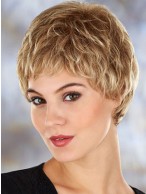 2014 Gorgeous Short Wavy Synthetic Lace Front Wig