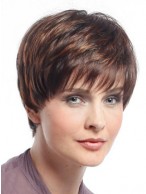 Short Straight Capless Synthetic Wig
