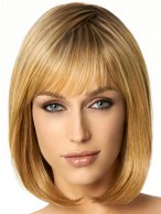 Blunt Cut To-The-Shoulder length Wig