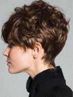 Short Wavy Lace Human Wig