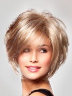 Smooth Layered Elastic Sides Synthetic Wig