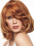 Bob Hairstyle Lovely Medium Wavy Lace Wig