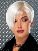 Monofilament Left Part with Lace Front Short Wig