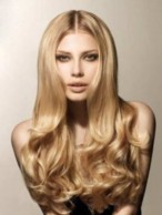 Prevailing Long Soft Wavy Top Quality High Heated Fiber Hair Wig for Woman about 22 Inch