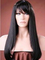 Straight Middle Part Remy Hair Full Lace Wigs