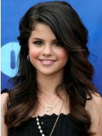 Selena Gomez's Long Wavy Lace Wig