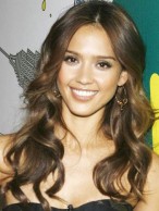 Elegant Jessica Alba's Long Wavy Lace Wig