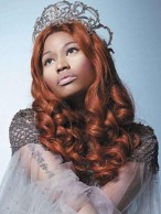 Nicki Minaj Long Length Brown Curly Wig