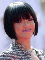 Sweet Short Straight Rihanna Hairstyle Remy Human Hair Full Lace Wig