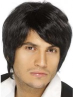 Human Hair Fashion Mens Capless Wig