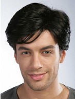 Short Full Lace Remy Human Hair Mens Wig