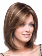 Straight Shoulder Length Bob  Lace Front Wig