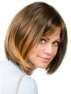 Straight Chin Length Synthetic Bob Wig