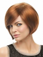 Collar Length Straight Capless Classic Bob Wig