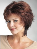 Short Straight All-Over Layered Cut Lace Front Wig