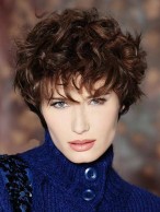 Smart Glossy High Quality Short Wavy Real Human Hair Wig about 6 Inch
