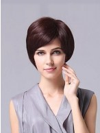 Capless Short Wavy 100% Human Hair Wigs